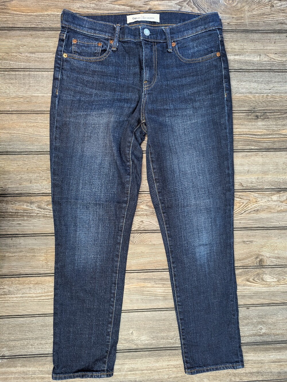 GAP 1969 Size 27 Best Girlfriend Jeans Dark Wash Slim Leg